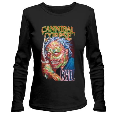 Жіночий лонгслів, чорний, Cannibal Corpse - Kill