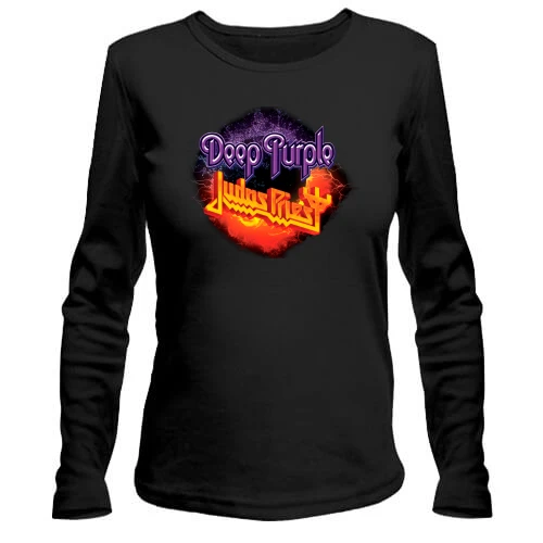 Жіночий лонгслів, чорний, Deep Purple - Pries