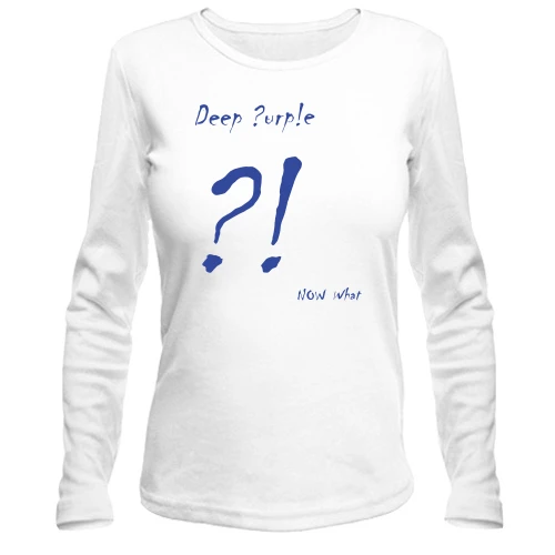 Жіночий лонгслів, білий, Deep Purple - Now What?!
