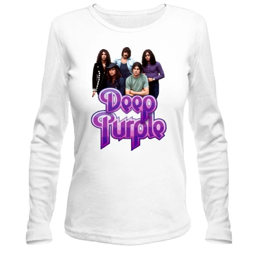 Женский лонгслив, Белый, Deep Purple (группа)