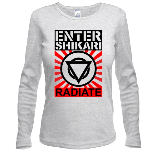 Жіночий лонгслів, сірий меланж, Enter Shikari Radiate