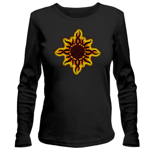 Жіночий лонгслів, чорний, Godsmack fire logo