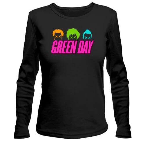 Жіночий лонгслів, чорний, Green day color
