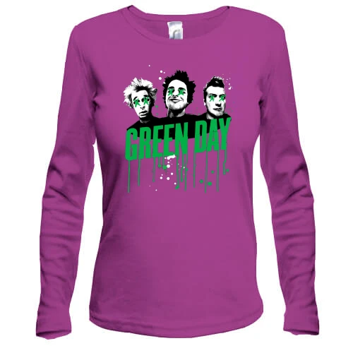 Жіночий лонгслів, фіолетовий, Green day Uno! Dos! Tré!