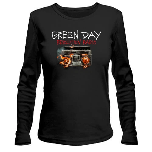 Жіночий лонгслів, чорний, Green day Revolution Radio