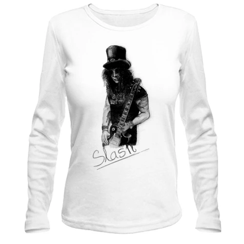 Жіночий лонгслів, білий, Guns N’ Roses Slash (2)