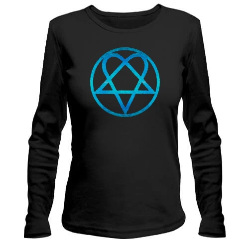 Жіночий лонгслів, чорний, Blue Logo