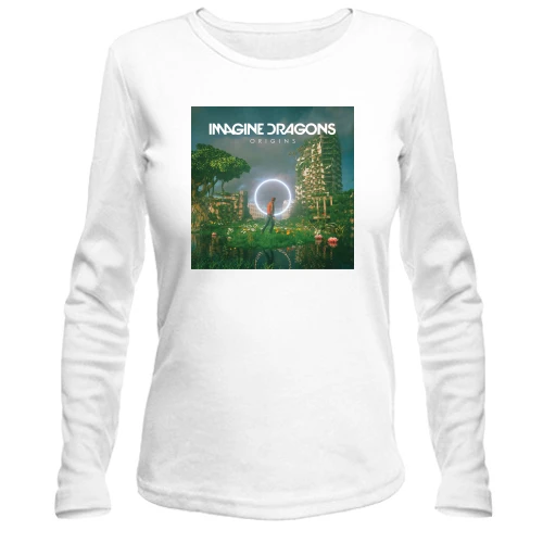 Жіночий лонгслів, білий, Imagine Dragons Origins