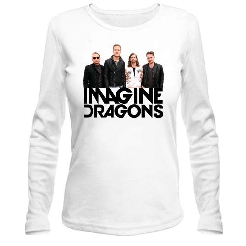 Жіночий лонгслів, білий, Imagine Dragons (гурт)
