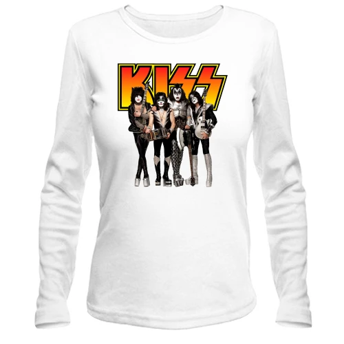 Жіночий лонгслів з рок групою KISS