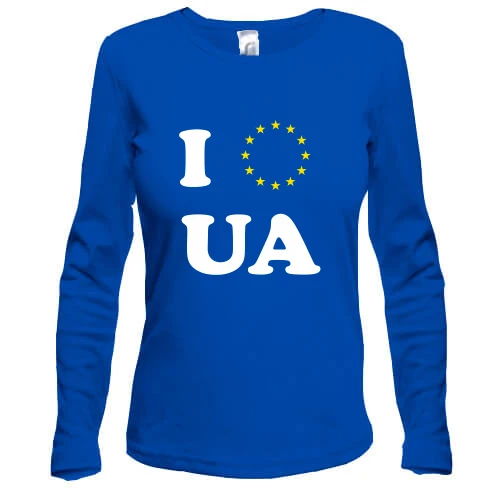 Женский лонгслив Люблю Европейскую Украину