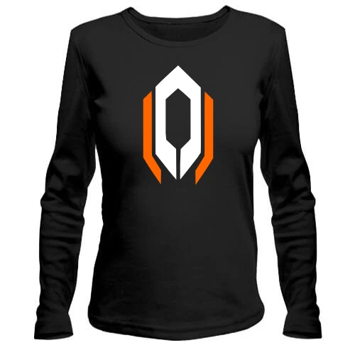 Женский лонгслив, Черный, Mass Effect - Знак Цербера