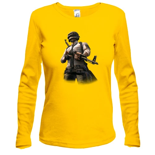 Жіночий лонгслів, жовтий, з персонажем PlayerUnknown’s Battlegrounds (2)