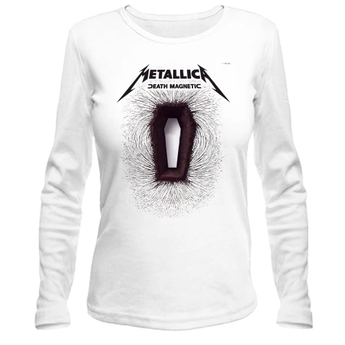 Женский лонгслив, Белый, Metallica - Death Magnetic (2)