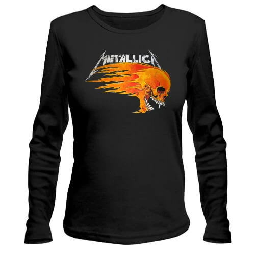 Жіночий лонгслів Metallica (З вогненним черепом)