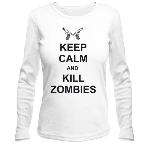 Женский лонгслив Keep Calm and kill zombies