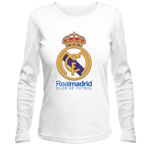 Жіночий лонгслів з кольоровою емблемою Real Madrid