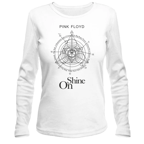 Женский лонгслив, Белый, Pink Floyd - Shine On