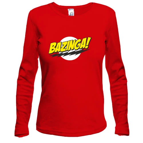 Жіночий лонгслів, червоний, Bazinga