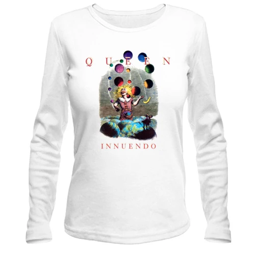 Женский лонгслив, Белый, Queen - Innuendo