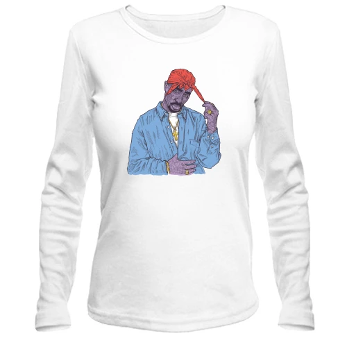 Жіночий лонгслів з 2PAC ілюстрація (2)