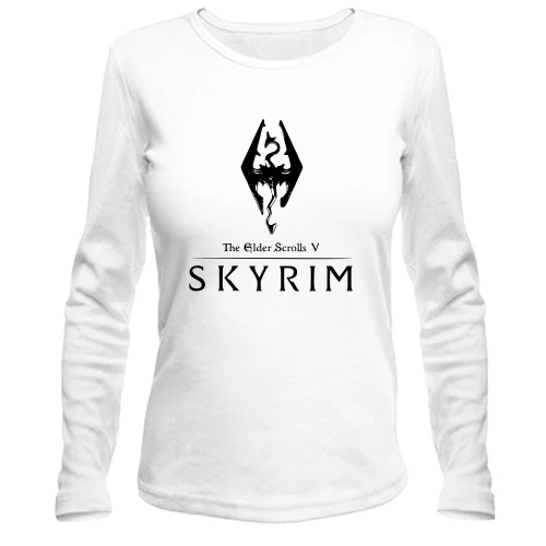 Женский лонгслив, Белый, The Elder Scrolls V: Skyrim