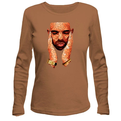 Жіночий лонгслів з Drake полігонами