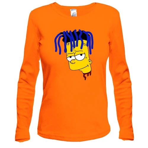 Женский лонгслив с Бартом Симпсоном в образе Lil Pump (2)