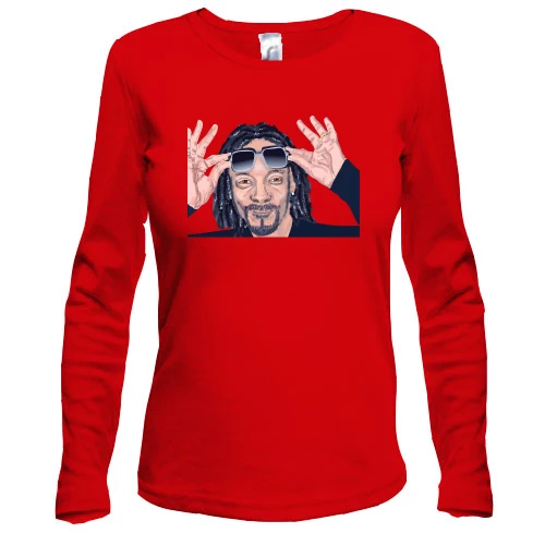 Жіночий лонгслів зі Snoop Dogg з окулярами