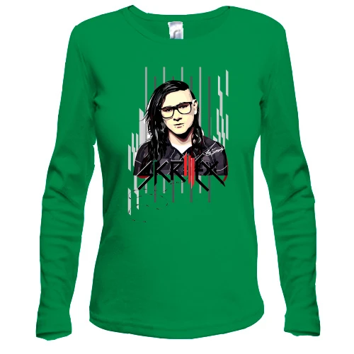 Женский лонгслив со Skrillex