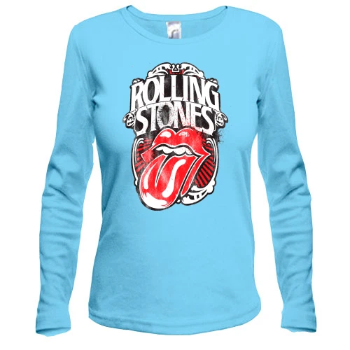 Женский лонгслив, Белый, Rolling Stones ART