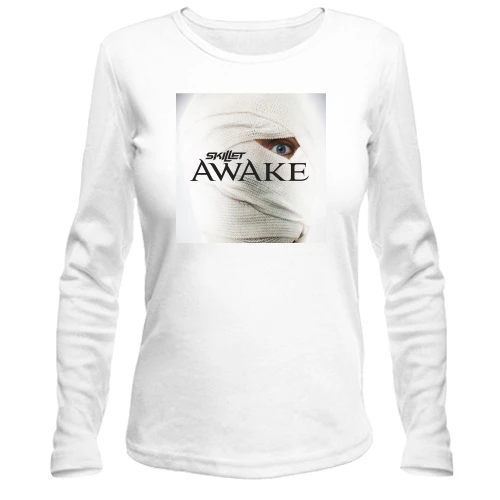 Жіночий лонгслів, білий, Skillet Awake 2