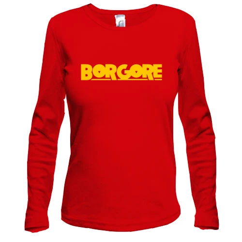 Женский лонгслив с логотипом "Borgore"