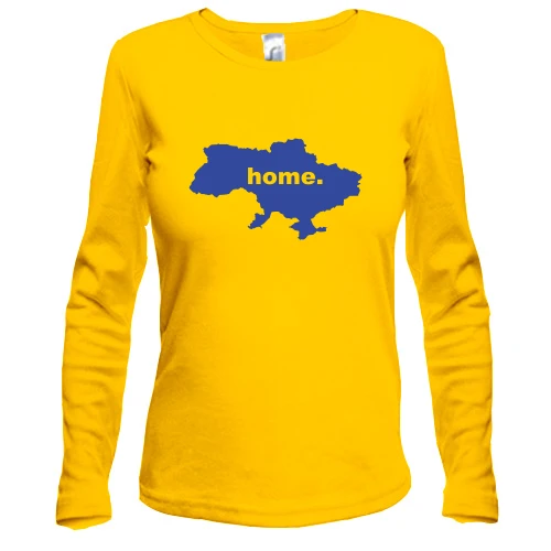 Женский лонгслив, Желтый, Home