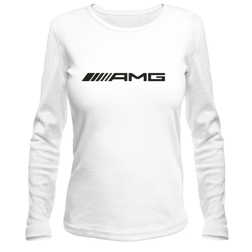 Женский лонгслив, Белый, AMG
