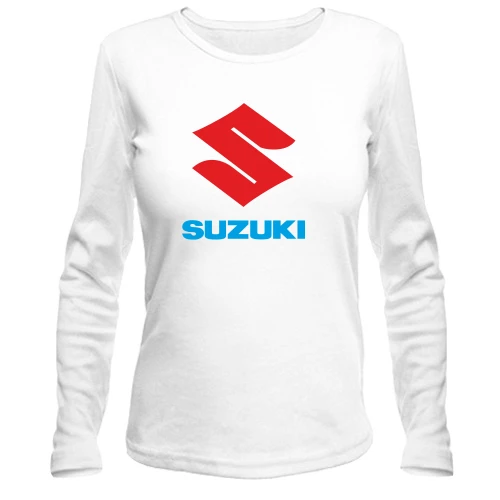 Женский лонгслив, Белый, SUZUKI