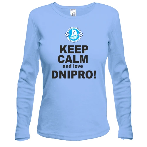 Жіночий лонгслів Keep calm and love Dnipro