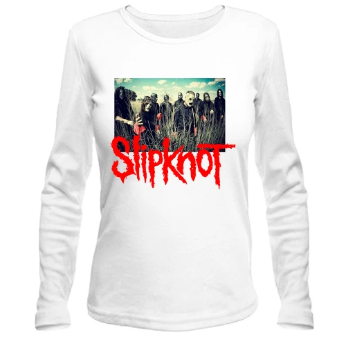 Жіночий лонгслів, білий, Slipknot (4)