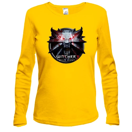 Женский лонгслив, Желтый, The Witcher 3 (logo)