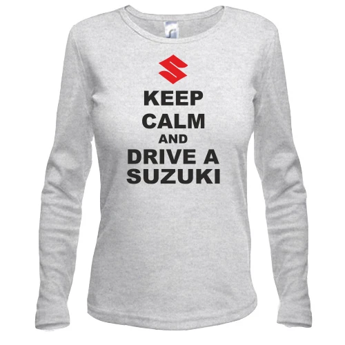 Жіночий лонгслів Keep calm and drive a SUZUKI