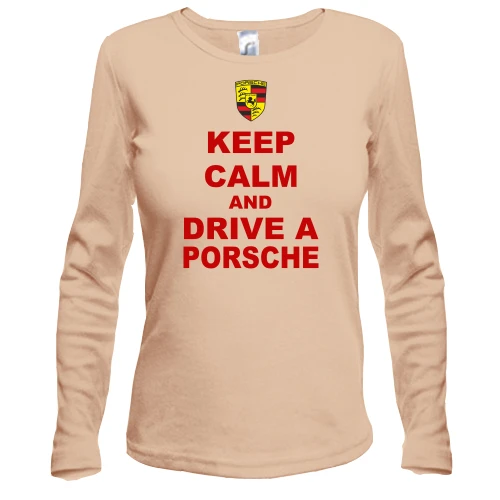 Жіночий лонгслів Keep calm and drive a Porsche