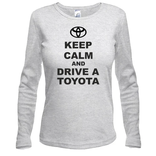 Жіночий лонгслів Keep calm and drive a Toyota