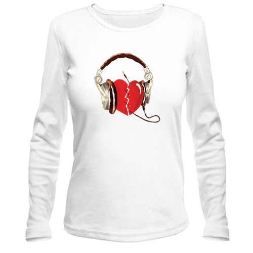 Женский лонгслив Music for heart