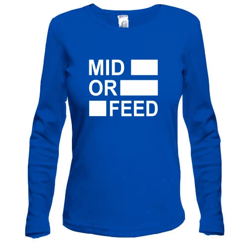 Женский лонгслив Mid or feed
