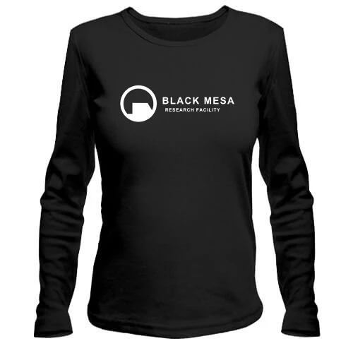 Женский лонгслив с логотипом сотрудника Black Mesa (Half Life)
