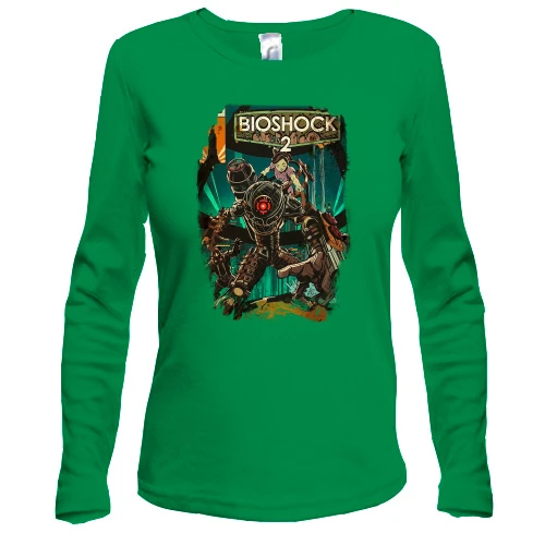 Женский лонгслив с постером к Bioshock 2
