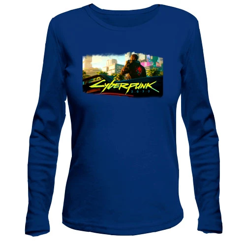 Женский лонгслив с главным героем игры Cyberpunk 2077