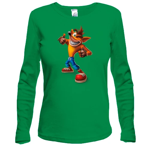 Женский лонгслив с Crash Bandicoot