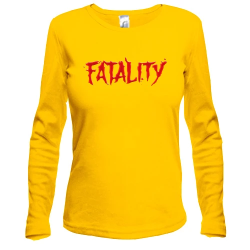 Жіночий лонгслів з написом Fatality (Mortal Kombat)
