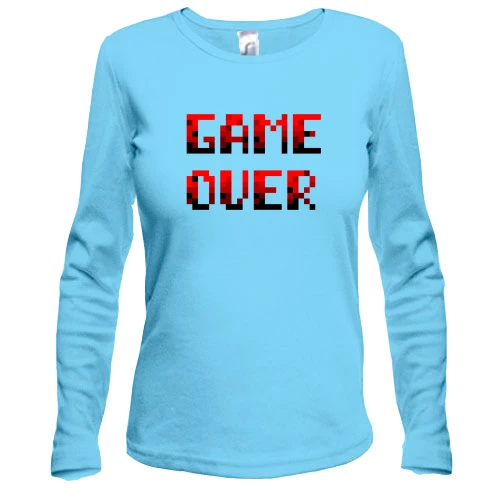 Жіночий лонгслів з написом "Game over"